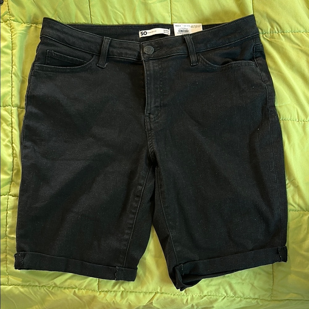Sonoma Black Jean Shorts Versatile Denim